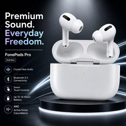 FonePods Pro 2nd Gen (ANC + GPS Edition)