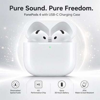 FonePods 4 with USB-C Charging Case