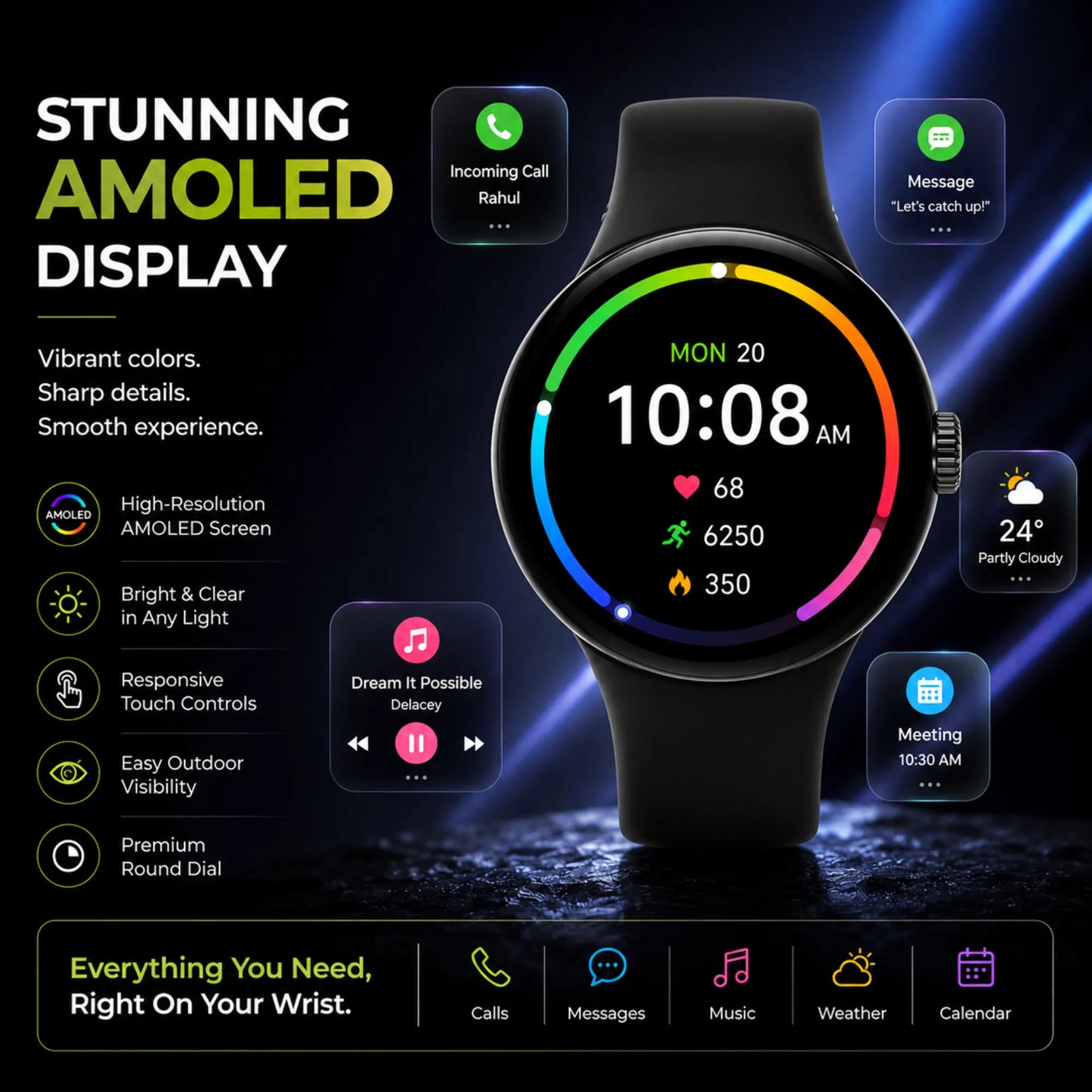 FoneForge Pixel 41mm Smartwatch