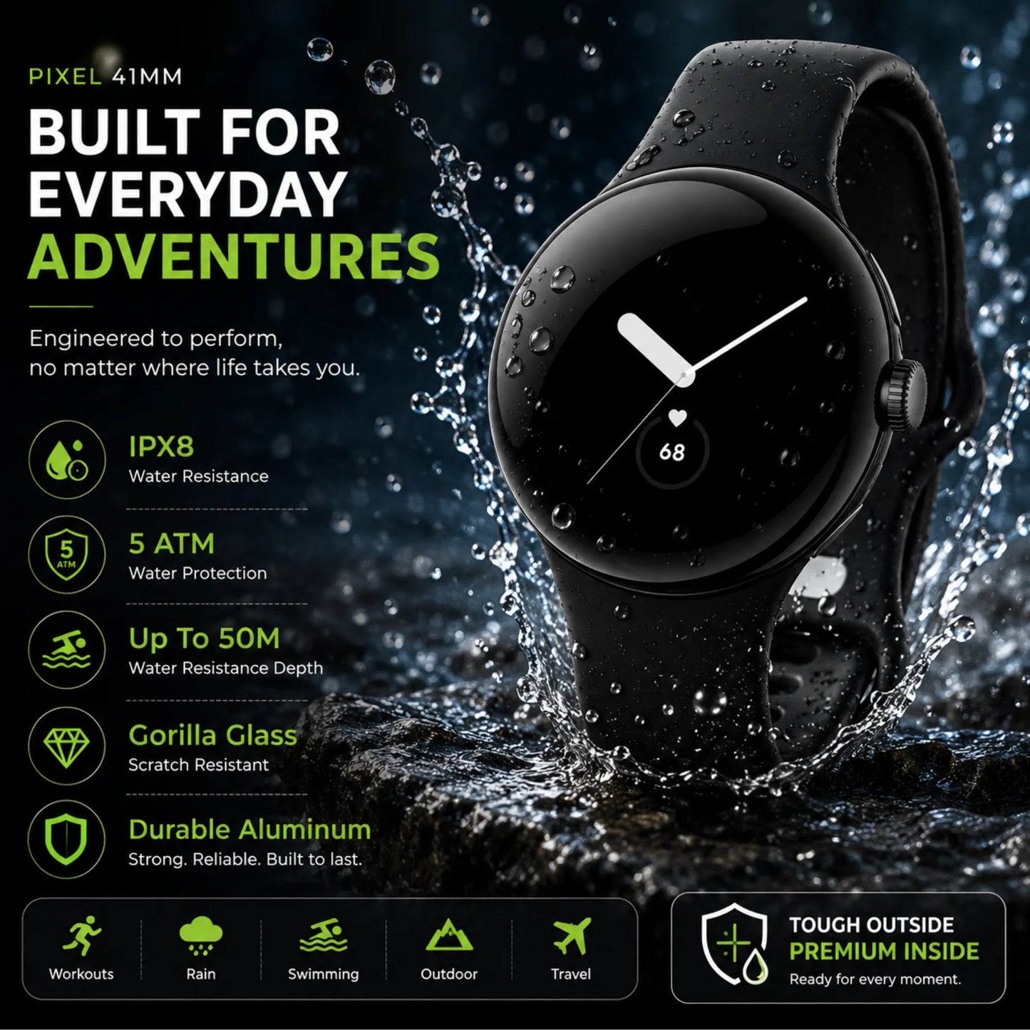 FoneForge Pixel 41mm Smartwatch