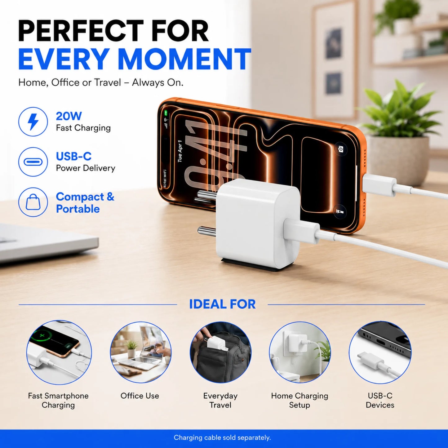 FoneForge 20W USB-C Power Adapter | Apple devices