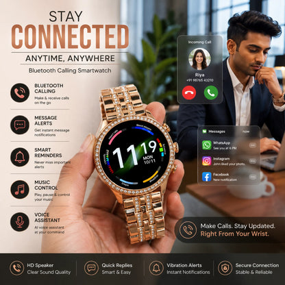 FoneForge Gen 9 Diamond Strap HD Display Smartwatch