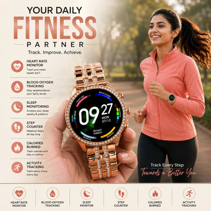 FoneForge Gen 9 Diamond Strap HD Display Smartwatch